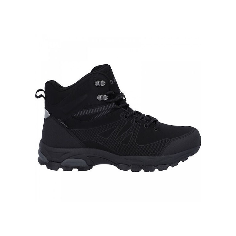 Ανδρικά Ορειβατικά Μποτάκια Αδιάβροχα Hi-Tec Jackdaw Mid Wp Black/Carbon Grey O010664-022