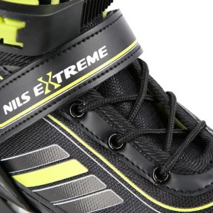 Αυξομειούμενα Roller Nils Extreme In-Line Skates/Hockey Ice Skates 2 σε 1 Μαύρο/Πράσινο NH18191 (Size 34-38)
