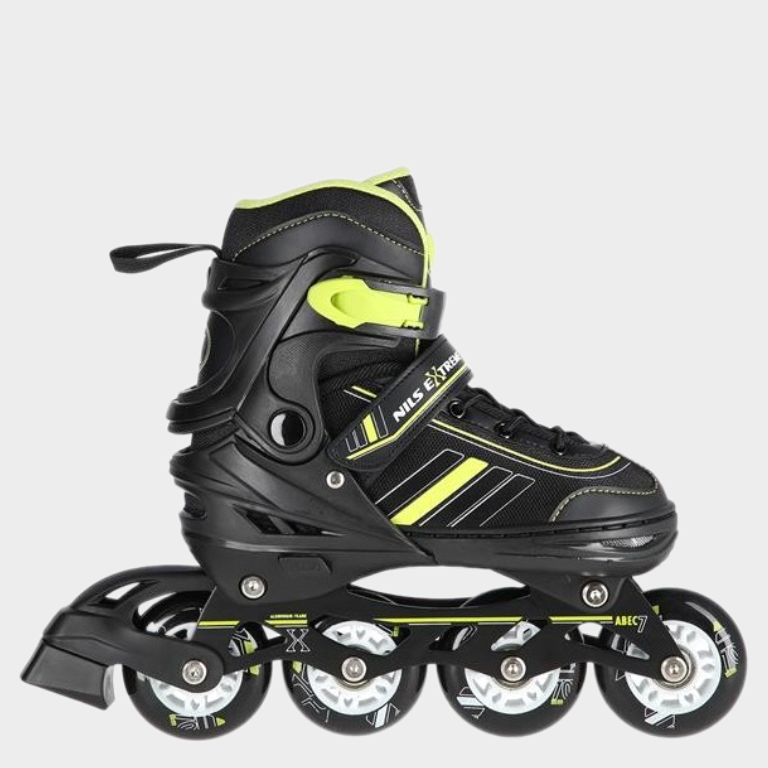 Αυξομειούμενα Roller Nils Extreme In-Line Skates/Hockey Ice Skates 2 σε 1 Μαύρο/Πράσινο NH18191 (Size 34-38)