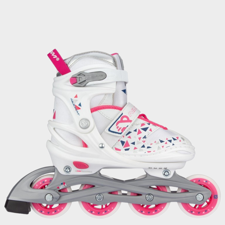 Ρυθμιζόμενα Πατίνια Nijdam Inline Skates "White Wedge" N20AA04 (Size 29-32)