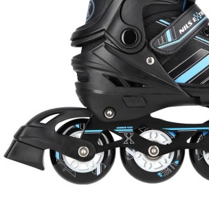 Αυξομειούμενα Roller Nils Extreme In-Line Skates/Hockey Ice Skates 2 σε 1 Μαύρο/Μπλέ NH18191 (Size 39-43)