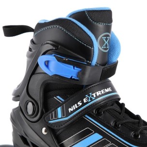Αυξομειούμενα Roller Nils Extreme In-Line Skates/Hockey Ice Skates 2 σε 1 Μαύρο/Μπλέ NH18191 (Size 39-43)