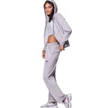 Γυναικείο Παντελόνι Φόρμας Body Action Women's Basic Velour Pants 021436-03 Lilac Grey