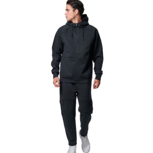 Ανδρικό Φούτερ με Κουκούλα Body Action Men's Sport Gym Tech Zip Hoodie 073420-01 Black