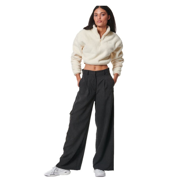 Γυναικεία Ζακέτα Body Action Women's Half-Zip Sherpa Fleece 061431-05 Cotton Blu