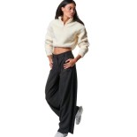 Γυναικεία Ζακέτα Body Action Women's Half-Zip Sherpa Fleece 061431-05 Cotton Blu