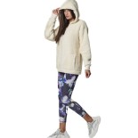 Γυναικείο Φούτερ με Κουκούλα Body Action Women's Oversized Full Zip Sherpa Hoodie 071430-01 Arctic Wolf Ecru