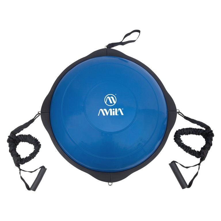 Balance Ball με Ξύλινη Βάση Μπλε 63cm Amila 48192