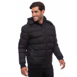 Ανδρικό Μπουφάν Be:Nation Bomber Jacket With Detachable Hood 08302302 (Black)