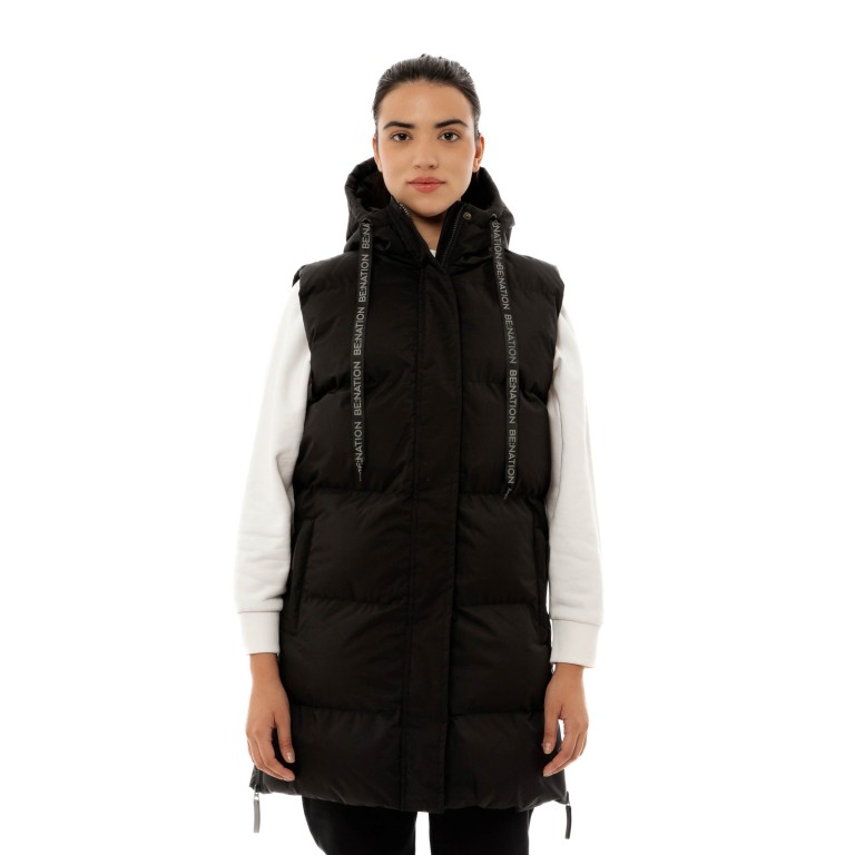 Γυναικείο Αμάνικο Μπουφάν Be:Nation Long Vest Puffer Jacket 08102402-01 (Black)