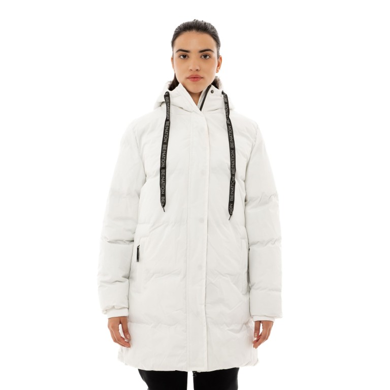 Γυναικείο Μπουφάν Be:Nation Long Puffer Jacket 08102401 (White)