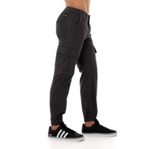 Ανδρικό Παντελόνι Be:Nation Cargo Pants Elastic Hem 02302308 (Charcoal)