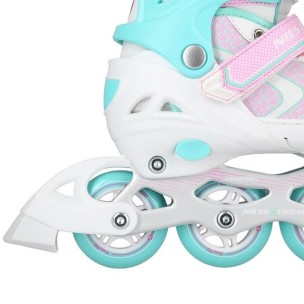 Αυξομειούμενα Πατίνια Roller Nils Extreme In-Line Skates Λευκό/Τιρκουάζ NA 14198 (Size 39-42)