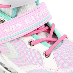 Αυξομειούμενα Πατίνια Roller Nils Extreme In-Line Skates Λευκό/Τιρκουάζ NA 14198 (Size 39-42)