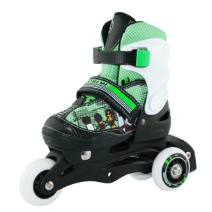 Αυξομειούμενα Roller Nils Extreme In-Line Skates/Hockey Ice Skates 2 σε 1 Πράσινο NJ9128 (30-33)
