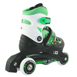 Αυξομειούμενα Roller Nils Extreme In-Line Skates/Hockey Ice Skates 2 σε 1 Πράσινο NJ9128 (30-33)