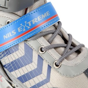 Αυξομειούμενα Roller Nils Extreme In-Line Skates/Hockey Ice Skates 4 σε1 Γκρί/Μπλέ NH18192 A (Size 34-38)