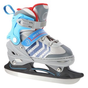 Αυξομειούμενα Roller Nils Extreme In-Line Skates/Hockey Ice Skates 4 σε1 Γκρί/Μπλέ NH18192 A (Size 34-38)