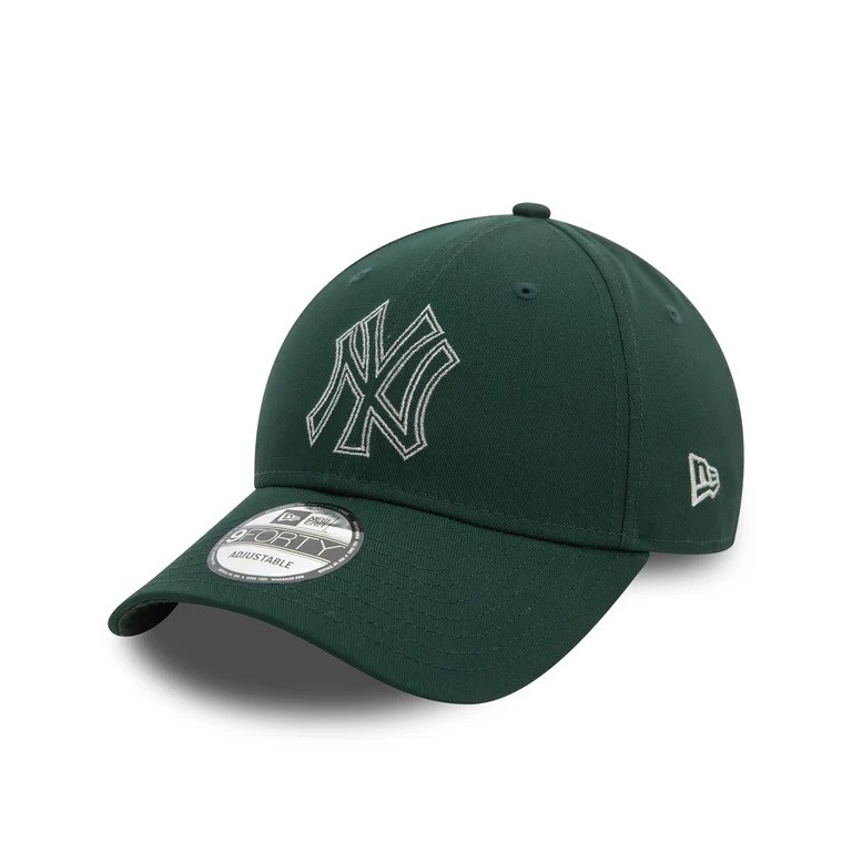 Αθλητικό Καπέλο New York Yankees Metallic Outline Dark Green 9FORTY Adjustable Cap 60580803