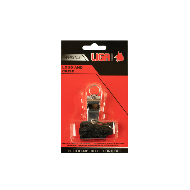 Σφυρίχτρα Μεταλλική με Κορδόνι Ligasport Metallic Whistle With Lanyard