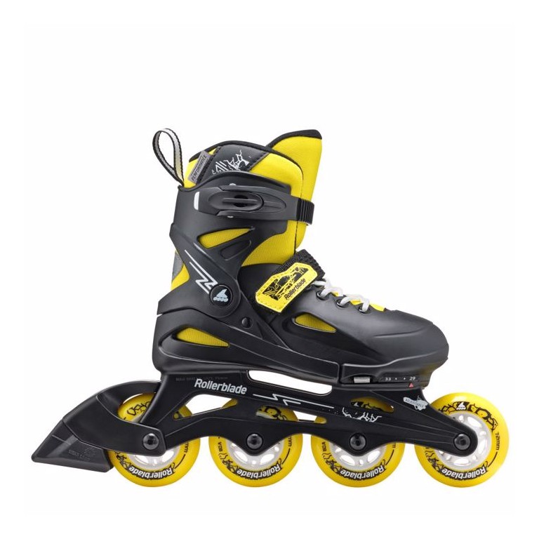 Αυξομειούμενα Πατίνια Rollerblade Fury Μαύρο/Κίτρινο 43.073735/BL/YL (Size 33-38)