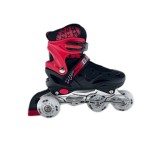 Αυξομειούμενα Πατίνια Roller GC SK10 Σέτ 3 σε 1 Μαύρο/Κόκκινο Led (Size 38-42)
