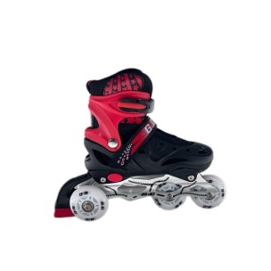 Αυξομειούμενα Πατίνια Roller GC SK10 Σέτ 3 σε 1 Μαύρο/Κόκκινο Led (Size 38-42)