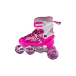 Αυξομειούμενα Πατίνια Roller GC SK2 Σέτ 3 σε 1 Ρόζ Led (Size 38-42)
