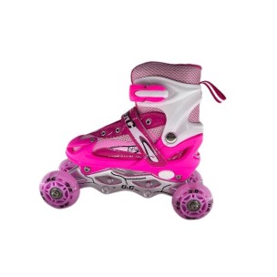 Αυξομειούμενα Πατίνια Roller GC SK2 Σέτ 3 σε 1 Ρόζ Led (Size 38-42)