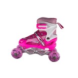 Αυξομειούμενα Πατίνια Roller GC SK2 Σέτ 3 σε 1 Ρόζ Led (Size 29-32)