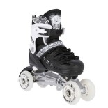 Αυξομειούμενα Πατίνια Rollers Nils Extreme Σέτ 4 σε 1 NH 10905 Μαύρο (Size 35-38)