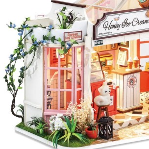Ξύλινο Σετ Κατασκευής Rolife Honey Ice-cream Shop DG148 DIY Wooden Dollhouse