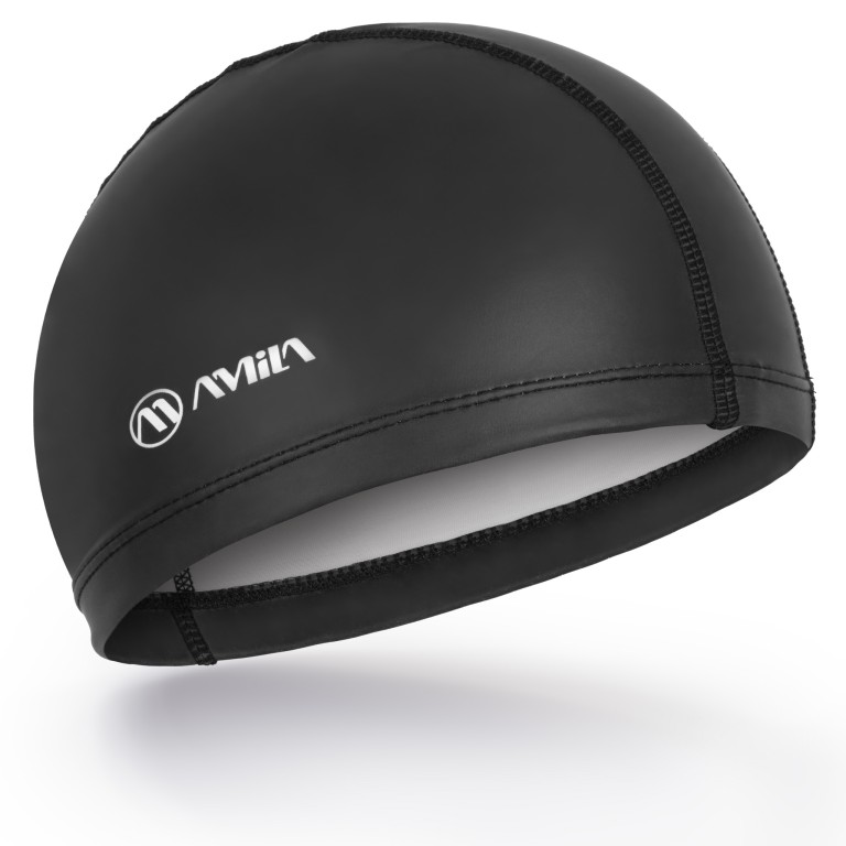 Σκουφάκι Κολύμβησης Amila Fabric Silicone Μαύρο 47032