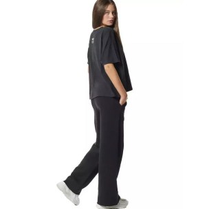 Γυναικείο παντελόνι φόρμας Body Action Active High Waist Flare Fit Sweatpants W (021437-BLACK-01)