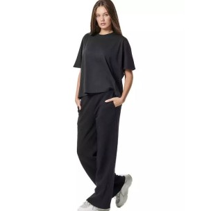 Γυναικείο παντελόνι φόρμας Body Action Active High Waist Flare Fit Sweatpants W (021437-BLACK-01)