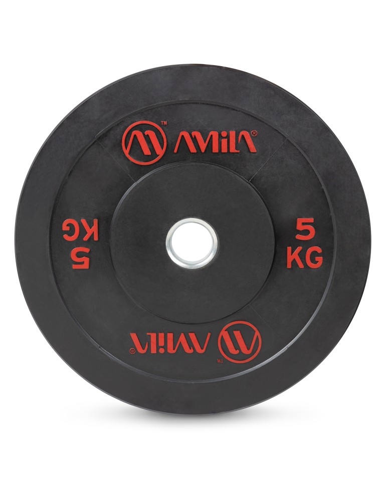 Δίσκος Amila Black R Bumper Slim 50mm 5Kg 84831