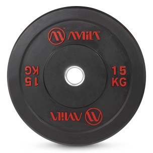 Δίσκος Amila Black R Bumper Slim 50mm 15Kg 84833