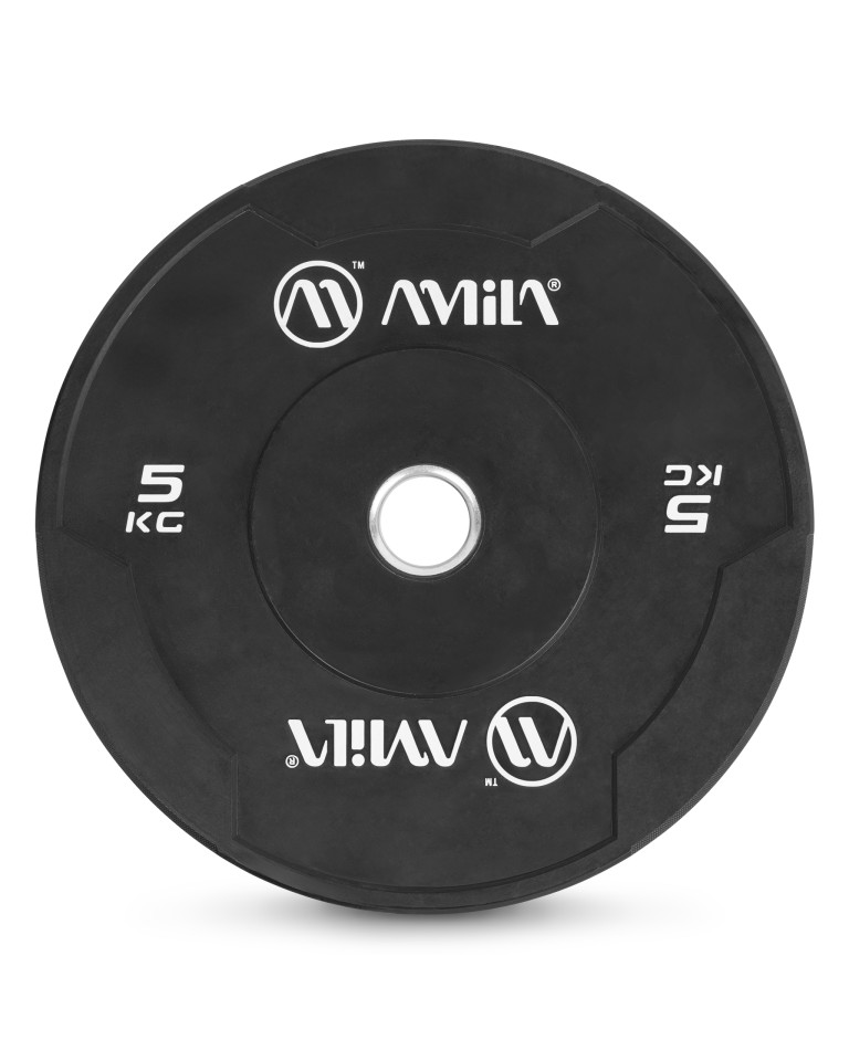 Δίσκος Amila Black W Bumper Slim 50mm 5Kg 84841