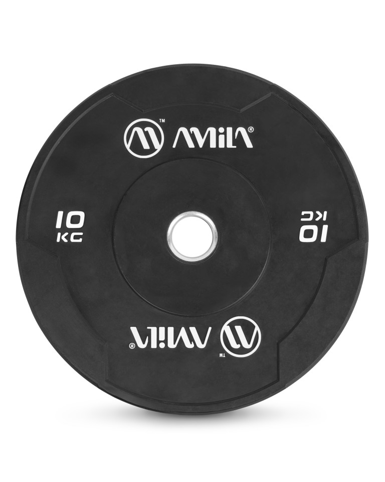Δίσκος Amila Black W Bumper Slim 50mm 10Kg 84842