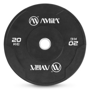Δίσκος Amila Black W Bumper Slim 50mm 20Kg 84844