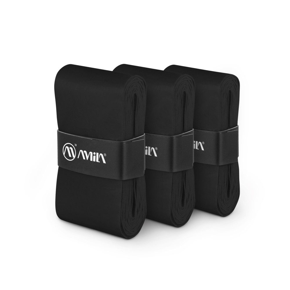 Ταινία Λαβής Ρακετών Amila Overgrip Coral Μαύρο 3 Τεμ 45791
