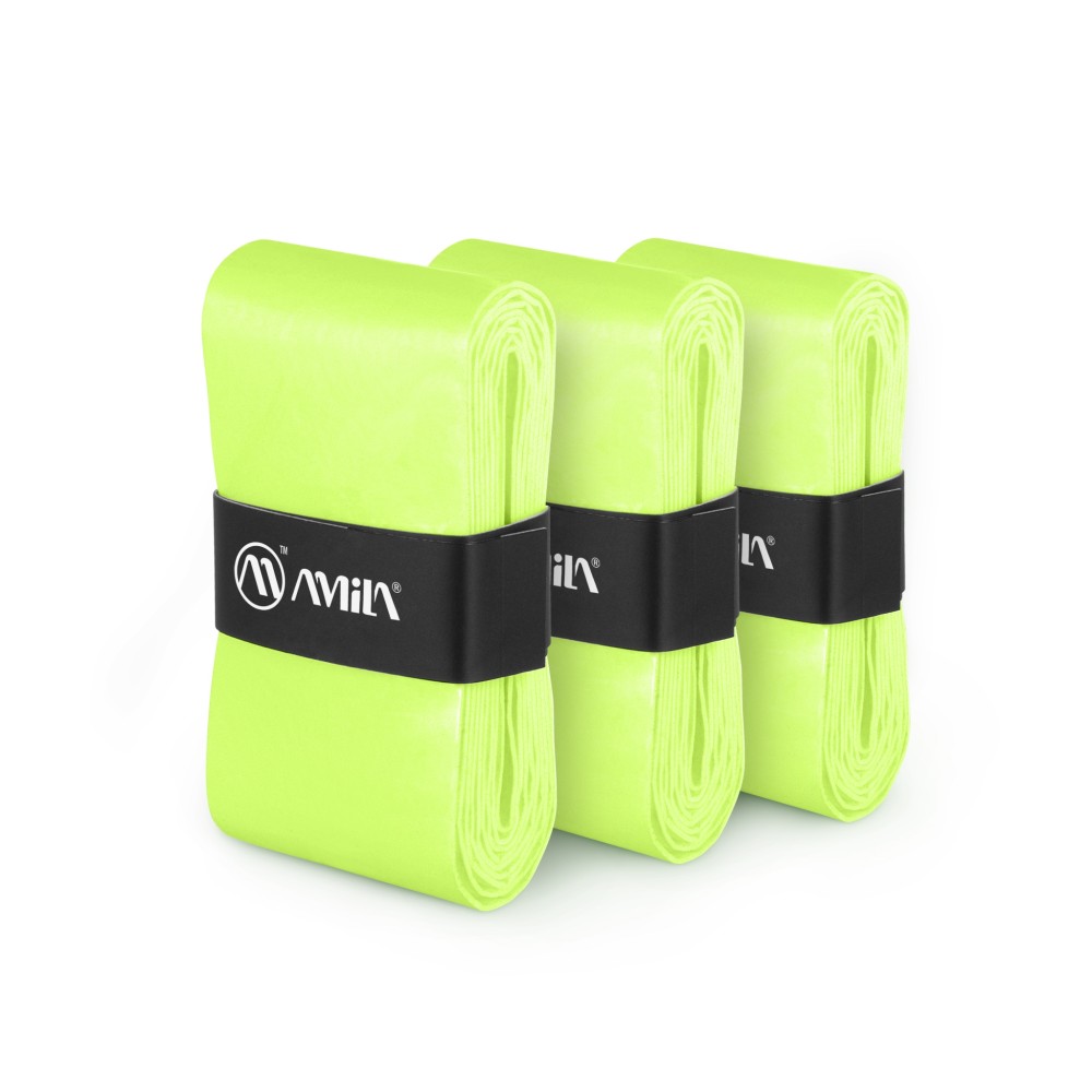 Ταινία Λαβής Ρακετών Amila Overgrip Coral Neon Green 3 Τεμ 45793